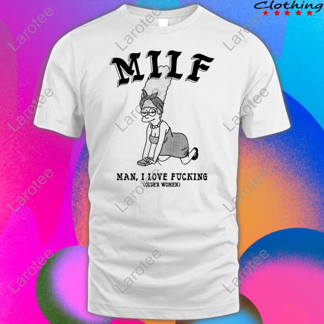 Roguescreenprint Milf Man I Love Fucking Older Women Hoodied Sweatshirt Matt Groening's Mother