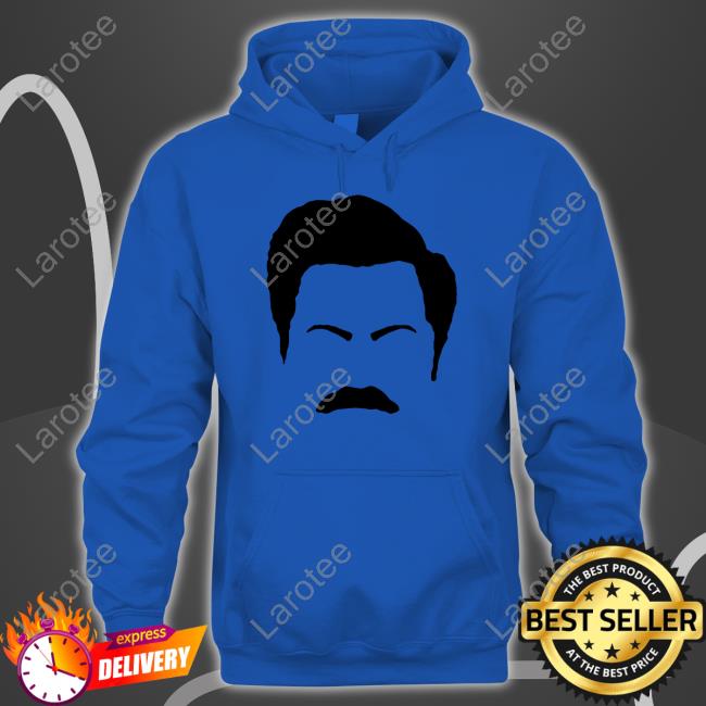 Joe Burrow Wearing Ron Swanson Mustache Face Hoodie