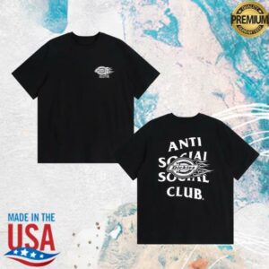 Anti Social Social Club Store Merch Assc X Dickies Flame Tee Black