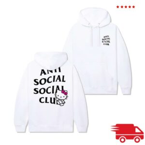 Antisocialsocialclub Merch Store Anti Social Social Club X Hello Kitty Ashkc Hoodie White