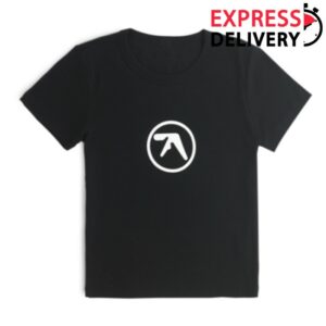 Aphex Twin Store Merch Aphex Logo Cropped Ribbed Tee - Black