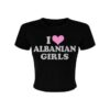 Bebe Rexha Merch Store I Love Albanian Girls Baby Rib Tee