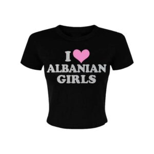 Bebe Rexha Merch Store I Love Albanian Girls Baby Rib Tee