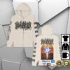Blood Incantation Store Merch All Gates Open Back Cover Zip Up Hoodie (Bone)