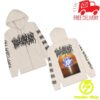 Blood Incantation Store Merch All Gates Open Back Cover Zip Up Hoodie (Bone)