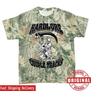 Closed Casket Activities Merch Shop Store Hardlore Couple Tracks Vintage Wood Camo T-Shirt