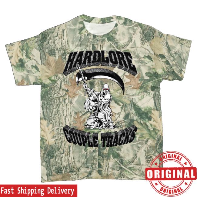 Closed Casket Activities Merch Shop Store Hardlore Couple Tracks Vintage Wood Camo T-Shirt