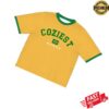 Coziest Merch Store Summer Ringer Tee In Mustard Colorway