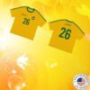 Coziest Merch Store Summer Soccer Jersey Tee In Mustard Colorway