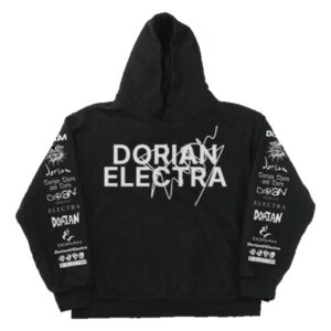 Dorian Electra Store Merch Many Logos Hoodie Black