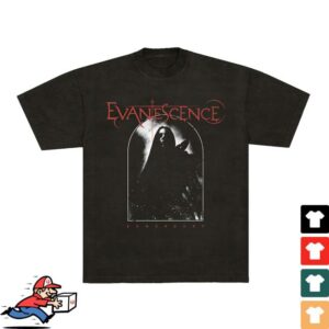 Evanescence Store Merch Black And White Sanctuary Tee