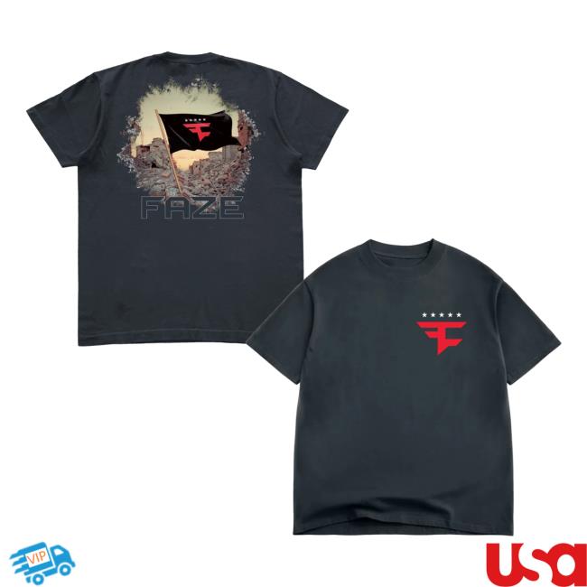 Faze Pro Shop Merch Victory Flag Tee (Vintage Black)