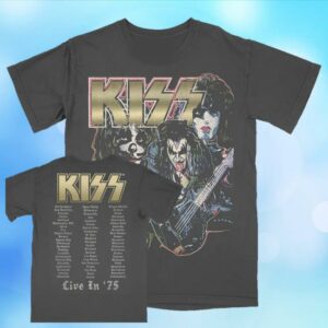 Kiss Online Merch Shop Store Live In 75' T-Shirt