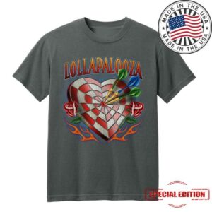 Lollapalooza Merch Store Dartboard Lineup Tee