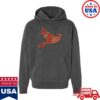 Luke Grimes Store Merch Red Bird Pigment Black Hoodie