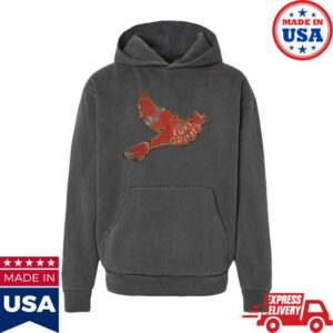Luke Grimes Store Merch Red Bird Pigment Black Hoodie