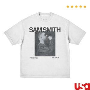 Sam Smith World Merch Shop Store To Be Free Nyc Tour Dateback White T-Shirt