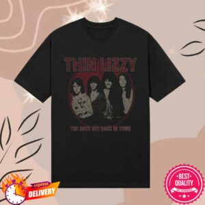 Thin Lizzy Official Store Merch The Boys Are Back In Town Vintage Photo Tee