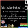 Grunt Style Store Merch Ex-Husband Defined T-Shirt - Black