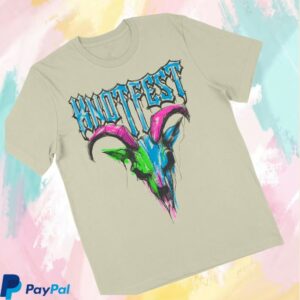 Knotfest Store Merch Pencil Sketch Goat T-Shirt In Vintage White