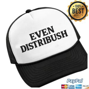 Krispy Pizza Store Merch Even Distribush White Front Black Snapback