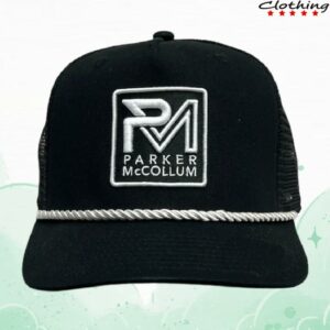 Parker Mccollum Store Black Rope Logo Trucker Hat