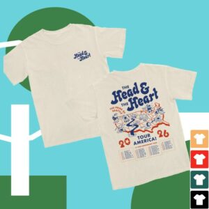 The Head And The Heart Store Merch Ivory Map Tour Tee